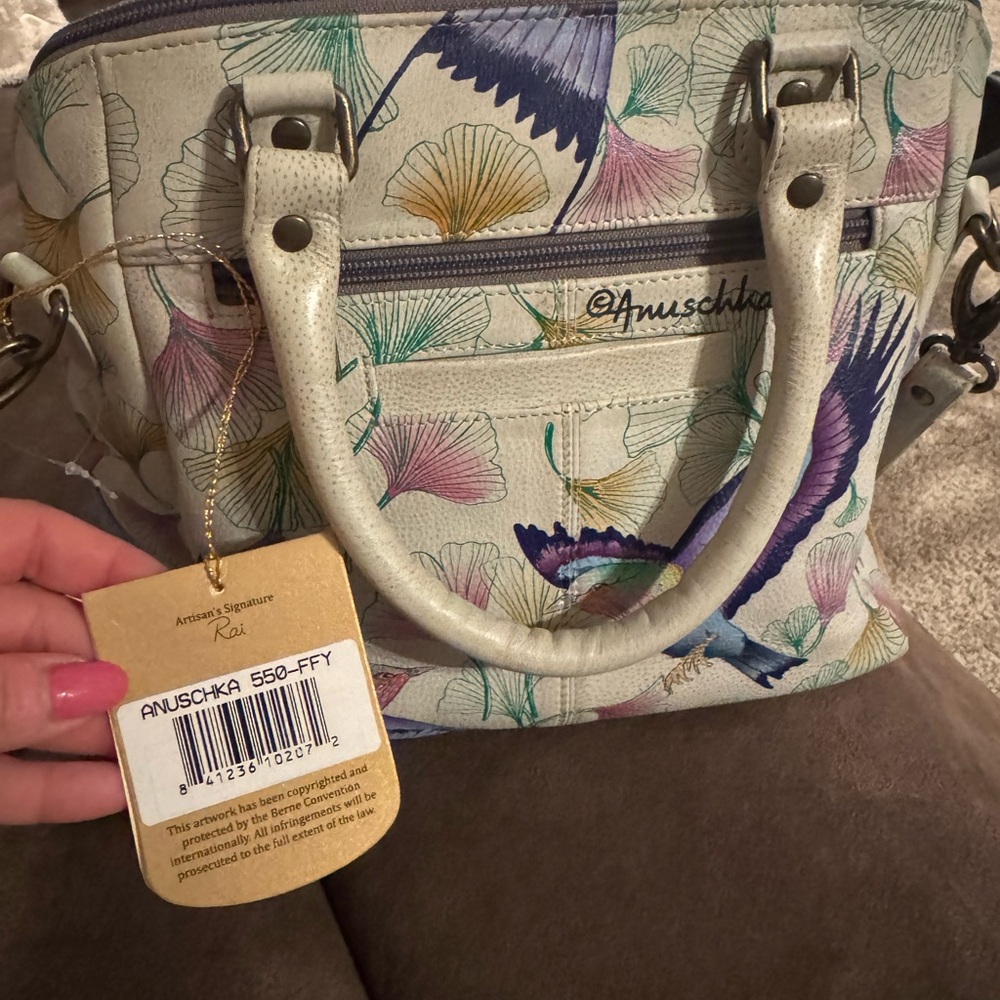 Anuschka Cream Multicolor Women's Bag